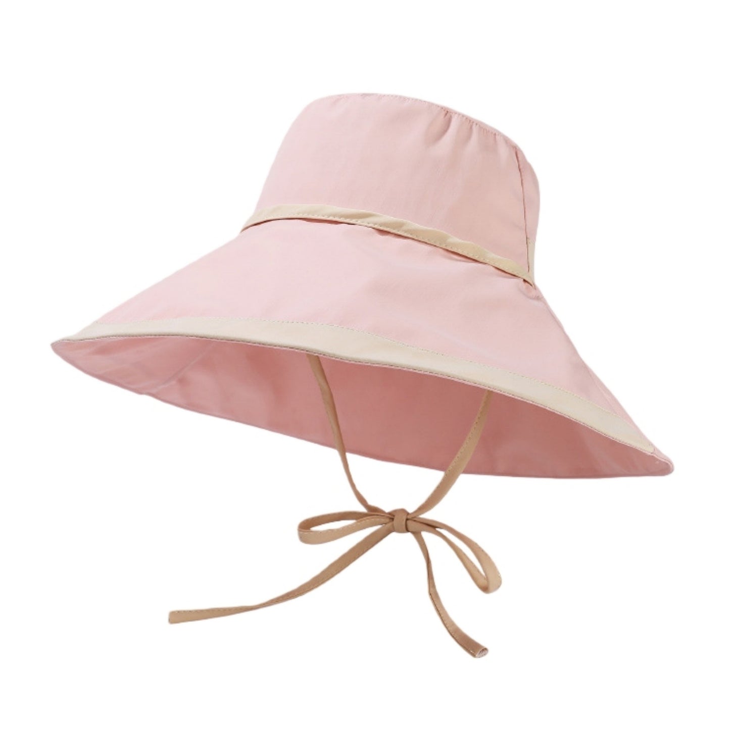 Wide Brim Soft Sun Hat with Tie Strap Lightweight Casual Headwear