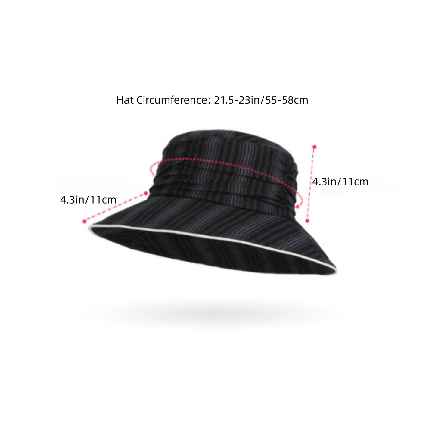 Soft Bucket Hat with Wide Brim Lightweight Fabric Relaxed Fit Casual Headwear