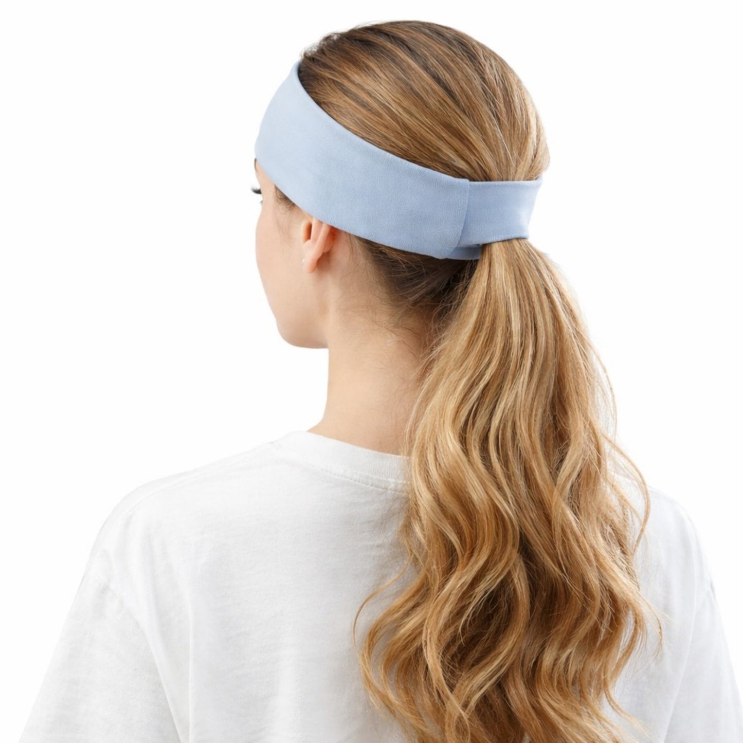 Wide Stretch Sports Headband Soft Elastic Fabric Comfortable Secure Fit Hair Accessory