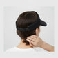 Denim Visor Hat with Curved Brim Adjustable Back Bow Accent Casual Headwear