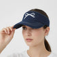 Denim Visor Hat with Curved Brim Adjustable Back Bow Accent Casual Headwear