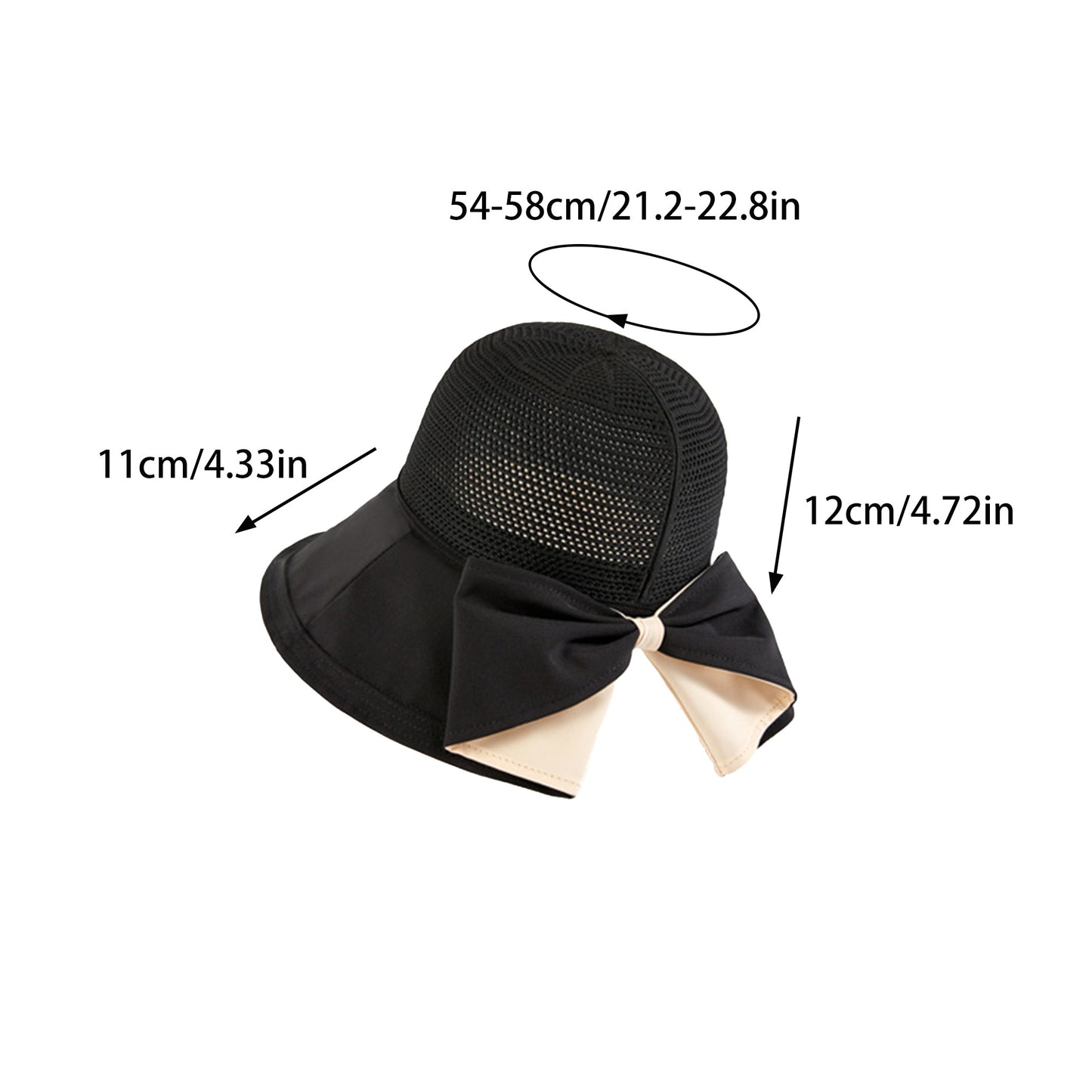 Wide Brim Sun Hat with Breathable Weave and Bow Detail