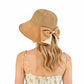 Wide Brim Sun Hat with Breathable Weave and Bow Detail