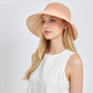 Wide Brim Sun Hat with Breathable Weave and Bow Detail