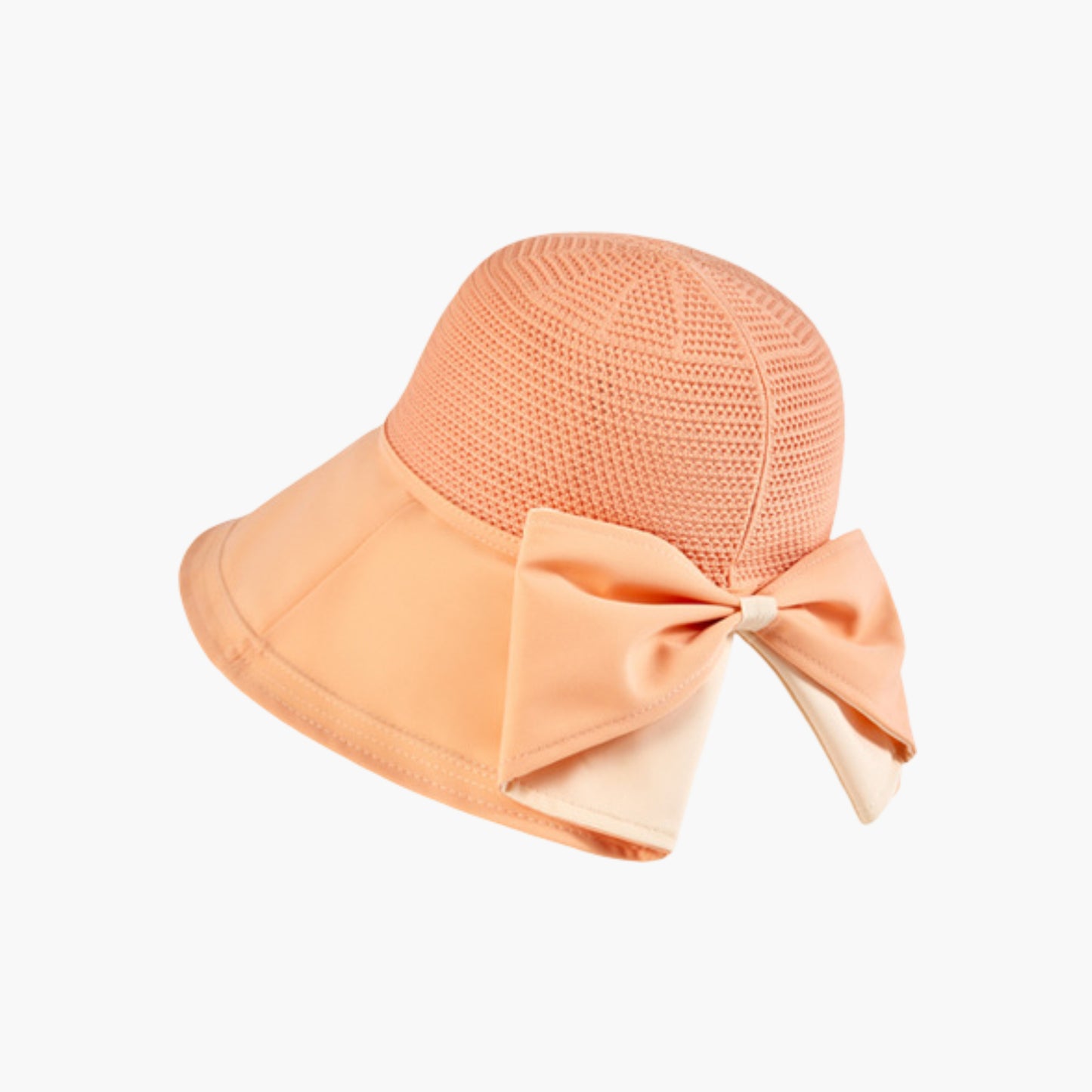 Wide Brim Sun Hat with Breathable Weave and Bow Detail