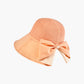 Wide Brim Sun Hat with Breathable Weave and Bow Detail