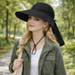 Wide Brim Sun Hat with Neck Flap UV Protection Lightweight Breathable Outdoor Hat