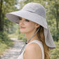 Wide Brim Sun Hat with Neck Flap UV Protection Lightweight Breathable Outdoor Hat