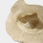 Woven Straw Sun Hat with Beaded Band and Floppy Brim