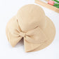 Wide Brim Straw Sun Hat with Oversized Bow Detail and Adjustable Inner Band