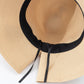 Wide Brim Straw Sun Hat with Oversized Bow Detail and Adjustable Inner Band