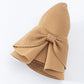 Wide Brim Straw Sun Hat with Oversized Bow Detail and Adjustable Inner Band
