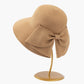 Wide Brim Straw Sun Hat with Oversized Bow Detail and Adjustable Inner Band