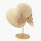 Elegant Straw Sun Hat with Soft Bow Detail