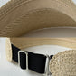 Wide Brim Straw Fringe Sun Visor with Adjustable Elastic Back