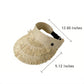 Wide Brim Straw Fringe Sun Visor with Adjustable Elastic Back