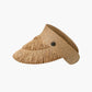 Wide Brim Straw Fringe Sun Visor with Adjustable Elastic Back