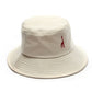 Cotton Bucket Hat with Embroidered Giraffe Casual Sun Hat