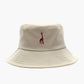 Cotton Bucket Hat with Embroidered Giraffe Casual Sun Hat