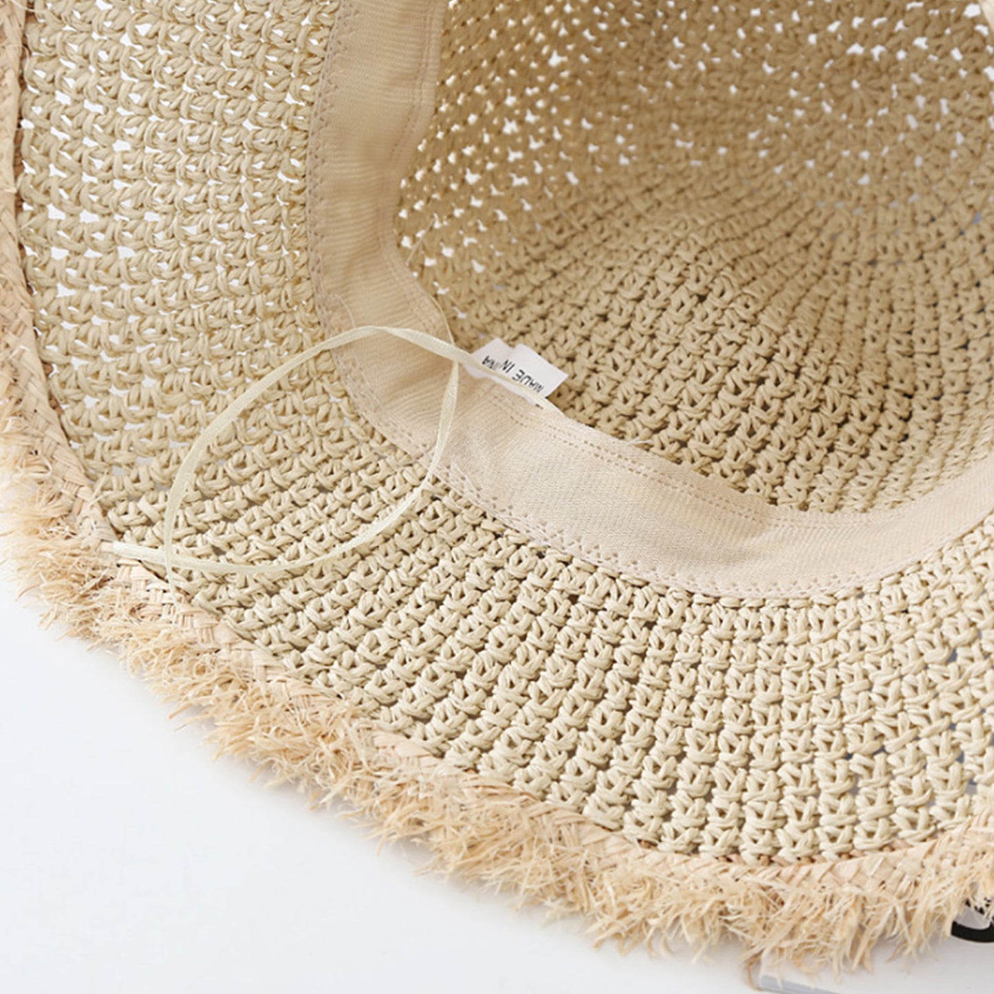 Packable Straw Sun Hat Breathable Summer Beach Travel Hat
