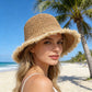 Packable Straw Sun Hat Breathable Summer Beach Travel Hat