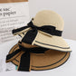 Straw Sun Hat with Bow Detail Lightweight Breathable Summer Beach Hat