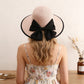 Wide Brim Straw Sun Hat with Bow Detail Summer Protection