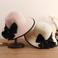 Wide Brim Straw Sun Hat with Bow Detail Summer Protection