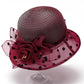 Straw Sun Hat Polka Dot Bow Flower Dressy Summer Hat