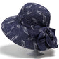 Wide Brim Feather Print Sun Hat Summer Outdoor Travel Hat