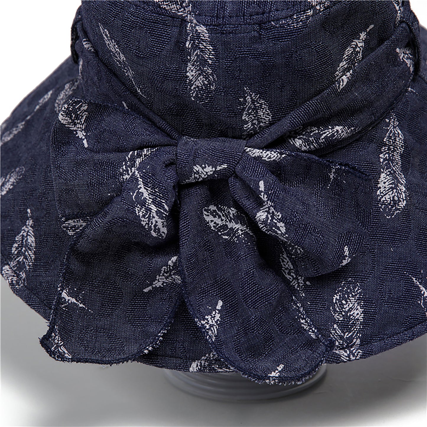 Wide Brim Feather Print Sun Hat Summer Outdoor Travel Hat