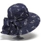 Wide Brim Feather Print Sun Hat Summer Outdoor Travel Hat