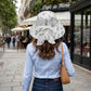 Wide Brim Feather Print Sun Hat Summer Outdoor Travel Hat