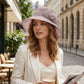 Wide Brim Floral Mesh Sun Hat Elegant Summer Dressy Garden Party Hat