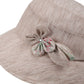 Wide Brim Summer Sun Hat Lightweight Linen Style Bucket Hat