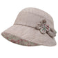 Wide Brim Summer Sun Hat Lightweight Linen Style Bucket Hat