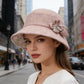 Wide Brim Summer Sun Hat Lightweight Linen Style Bucket Hat