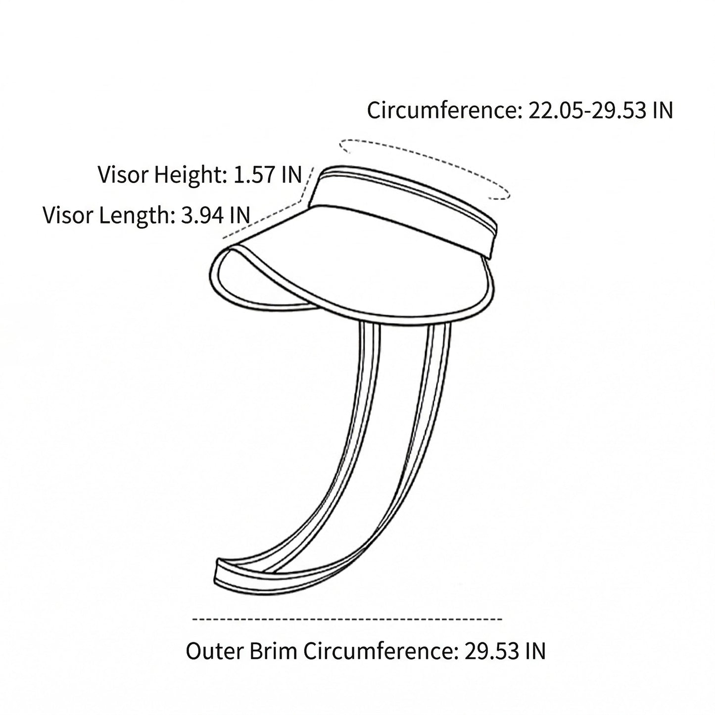 Sun Visor Hat Lightweight Foldable Outdoor Beach Travel Sun Hat