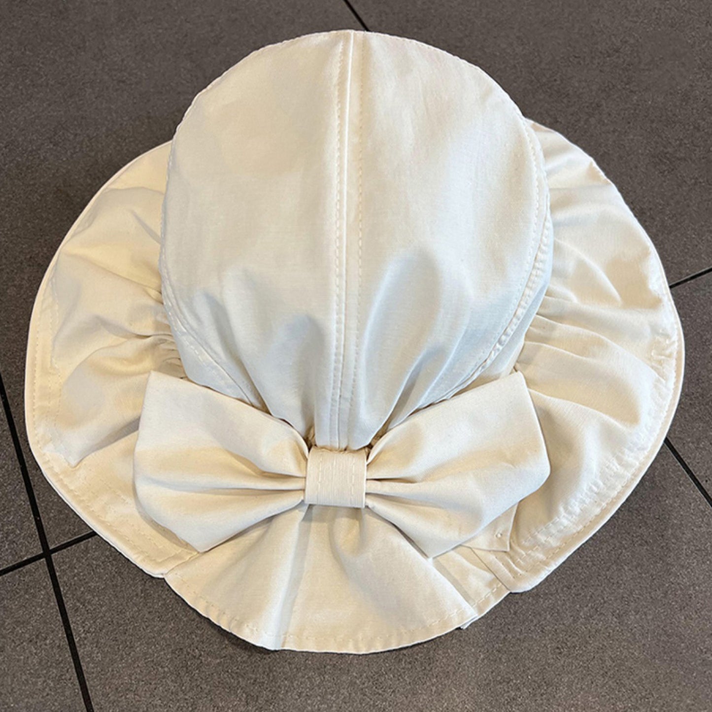 Sun Hat with Large Bow Lightweight Summer Bucket Hat Outdoor Travel Hat