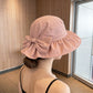 Sun Hat with Large Bow Lightweight Summer Bucket Hat Outdoor Travel Hat