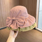 Sun Hat with Large Bow Lightweight Summer Bucket Hat Outdoor Travel Hat