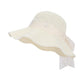 Wide Brim Straw Sun Hat with Lace Bow Ribbon Pearl Decoration Summer Beach Floppy Hat