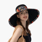Reversible Wide Brim Sun Hat with Chin Tie Large Floppy Brim Packable Summer Beach Hat