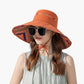 Reversible Wide Brim Sun Hat with Chin Tie Large Floppy Brim Packable Summer Beach Hat