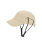 Outdoor Baseball Cap with Hidden Chin Strap Breathable Sports Hiking Sun Hat Adjustable Fit