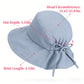 Wide Brim Sun Hat with Back Bow Adjustable Cotton Bucket Hat Summer Beach Sun Hat