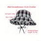 Plaid Bucket Hat with Ruffle Brim Adjustable Sun Hat Lightweight Summer Beach Sun Hat