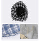 Plaid Bucket Hat with Ruffle Brim Adjustable Sun Hat Lightweight Summer Beach Sun Hat