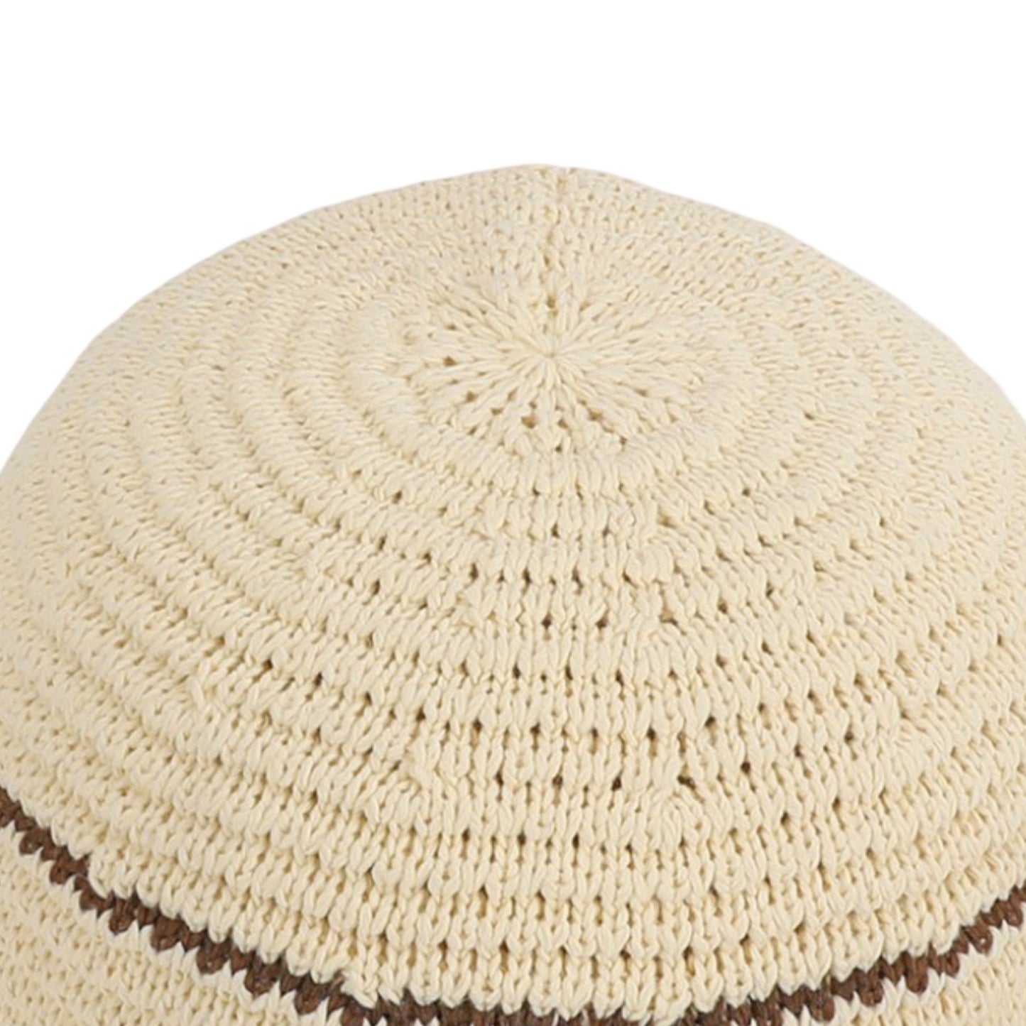 Straw Bucket Hat Breathable Woven Sun Hat Lightweight Packable Summer Beach Hat