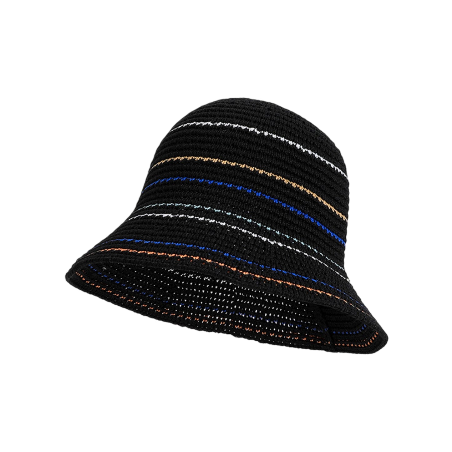 Straw Bucket Hat Breathable Woven Sun Hat Lightweight Packable Summer Beach Hat